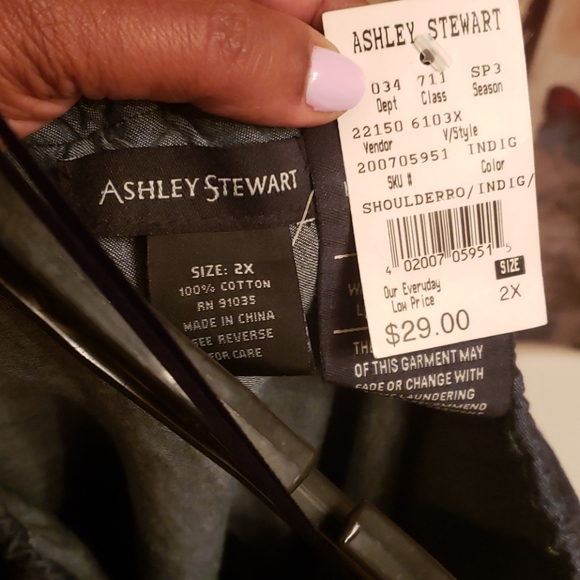 Demin One Shoulder Romper - Picture 3 of 3